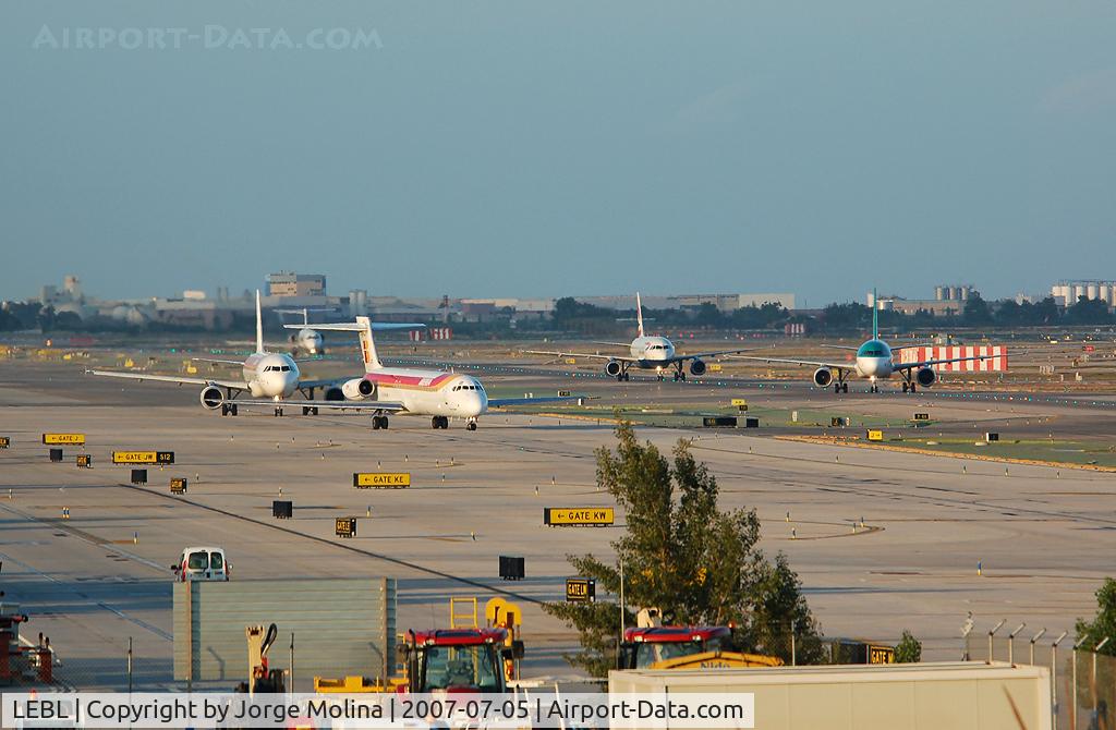 Barcelona International Airport, Barcelona Spain (LEBL) - Intense activity on LEBL.