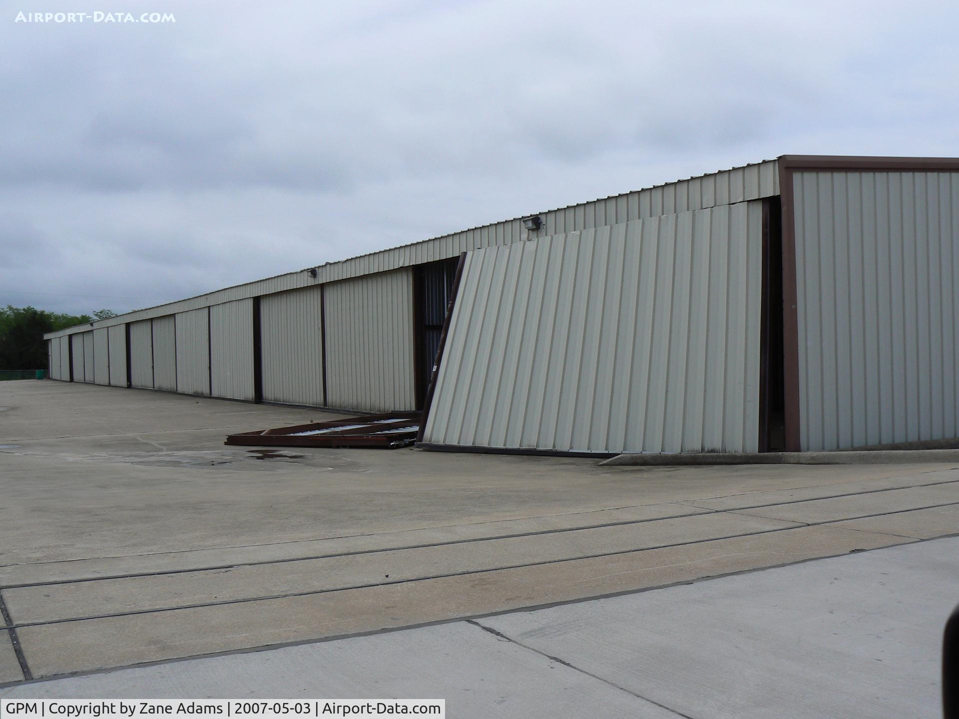 Grand Prairie Municipal Airport (GPM) - Wind Damage to Hangers