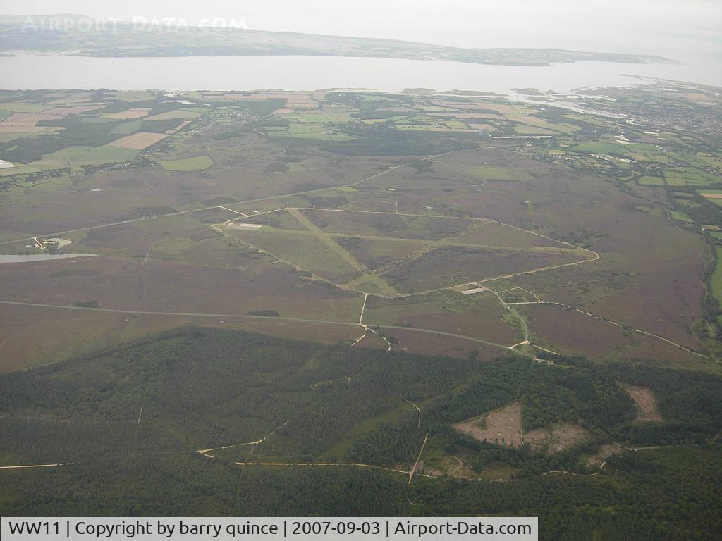 WW11 Airport - The outline of Beaulieu ww2 airfield on approach to EGHH