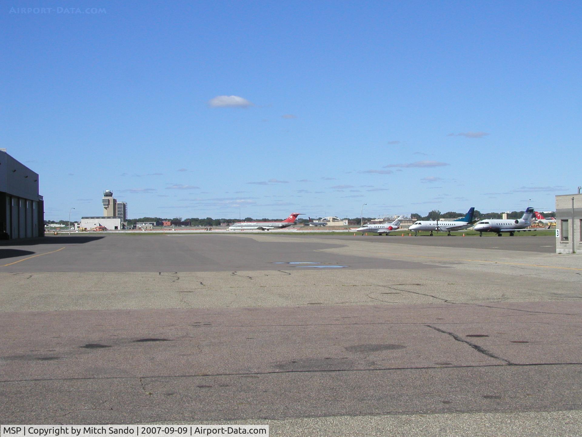 Minneapolis-st Paul Intl/wold-chamberlain Airport (MSP) - The GA Ramp at MSP. How many Northwest Airliners can you spot? I found 4.
