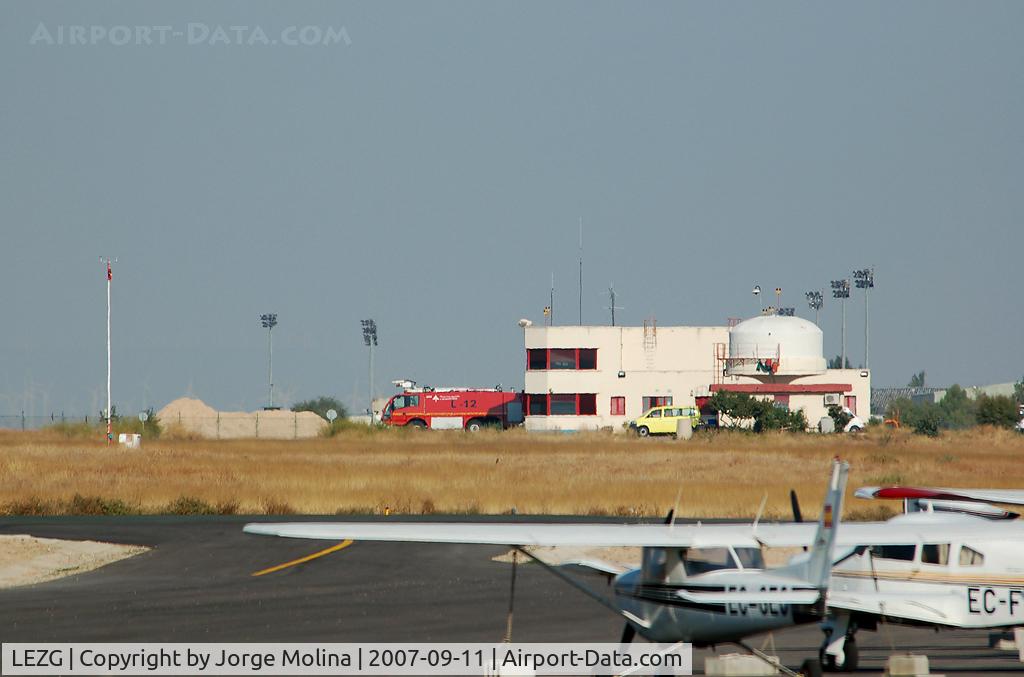 Zaragoza Airport, Zaragoza / Aragon Spain (LEZG) - Zaragoza Airport - Firemen's building.
