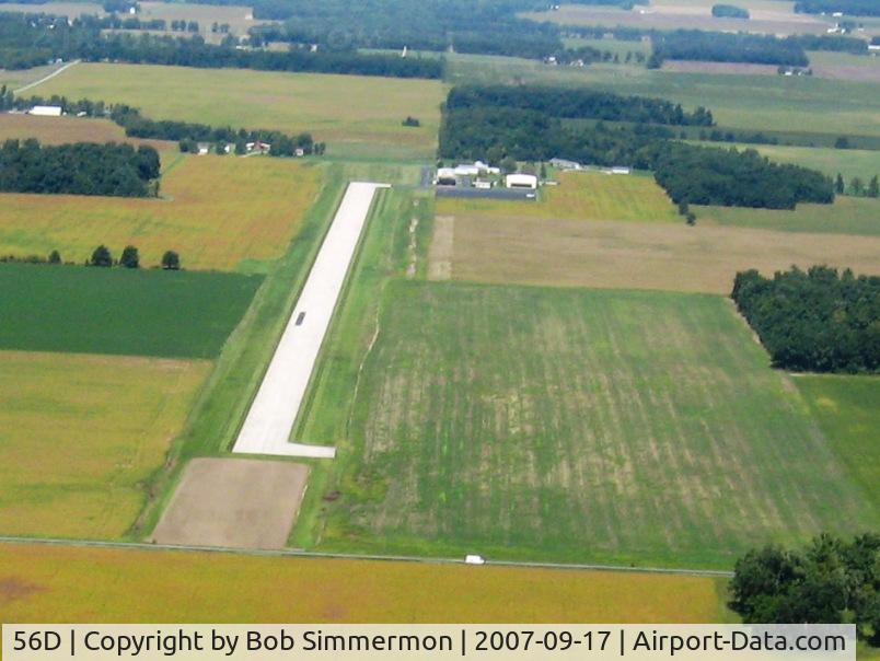 Wyandot County Airport (56D) - Looking up runway 36 at Upper Sandusky