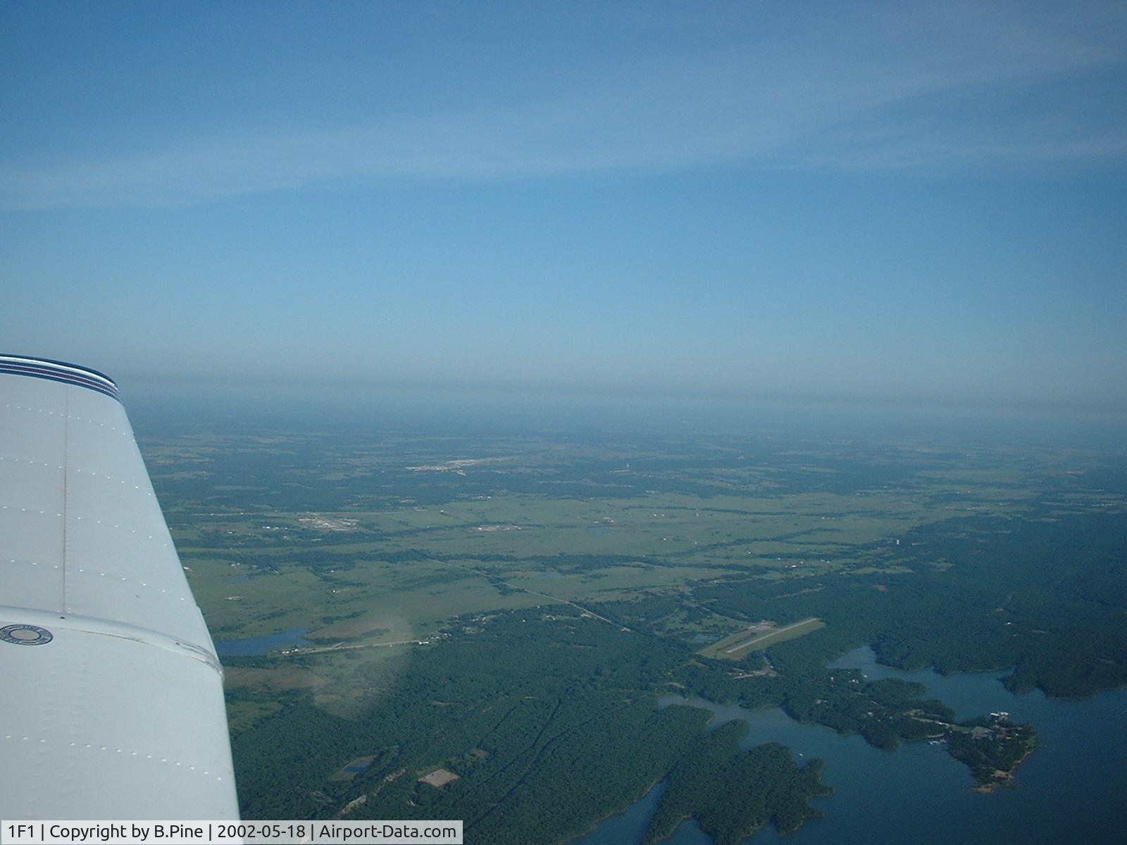 Lake Murray State Park Airport (1F1) - Flying North over Lake Murray looking West