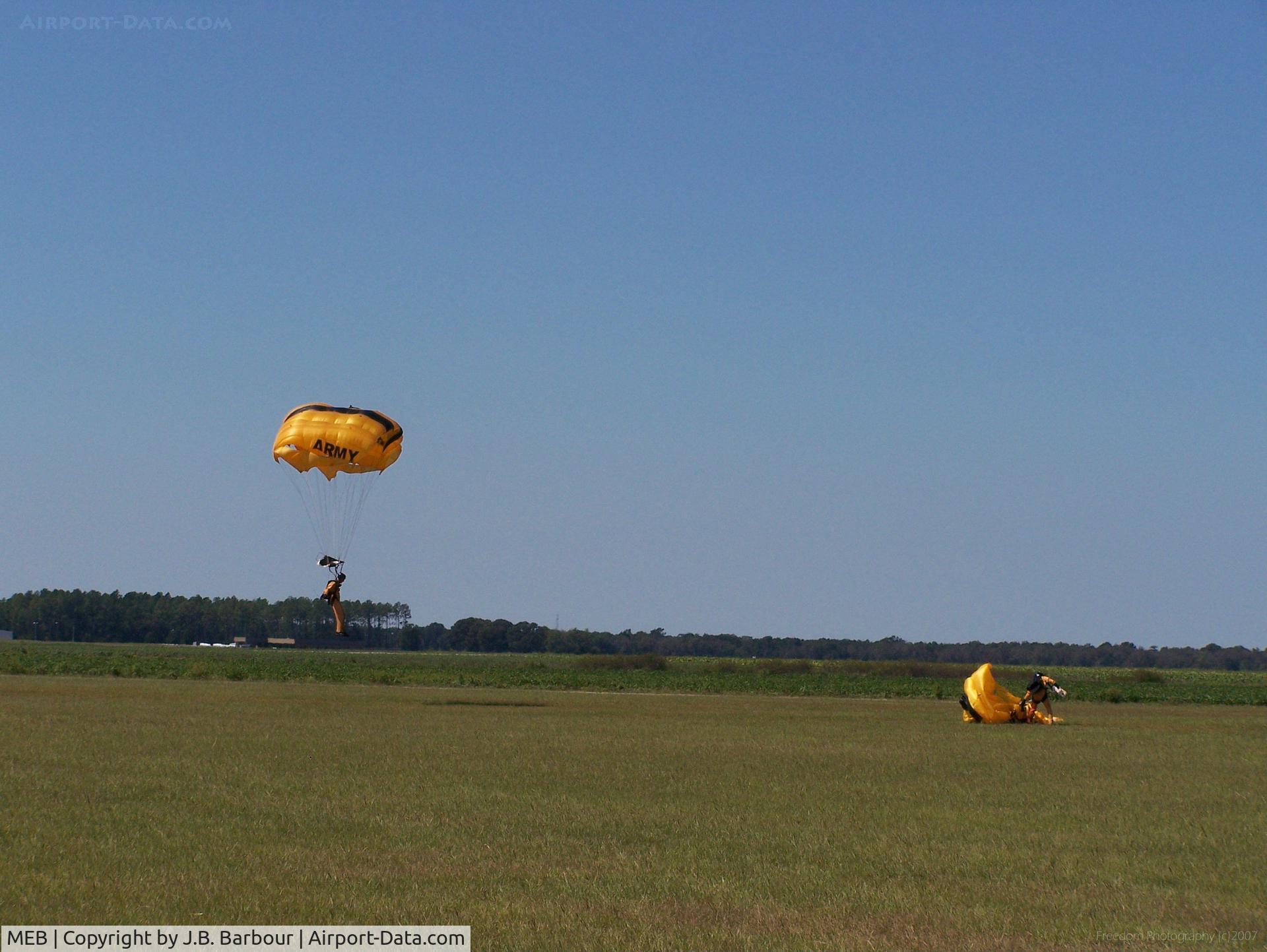 Laurinburg-maxton Airport, The Army Golden Knights were out jumping on this day from a ceiling of 12500'  The guys and gals had there stuff together.