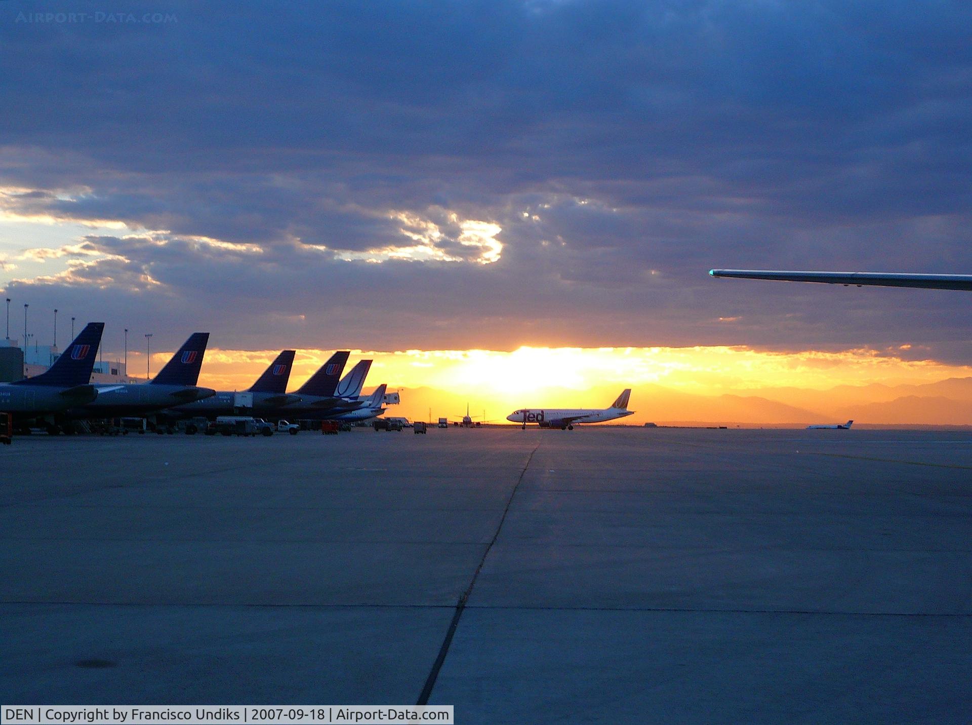 Denver International Airport (DEN) - A Colorado sunset.