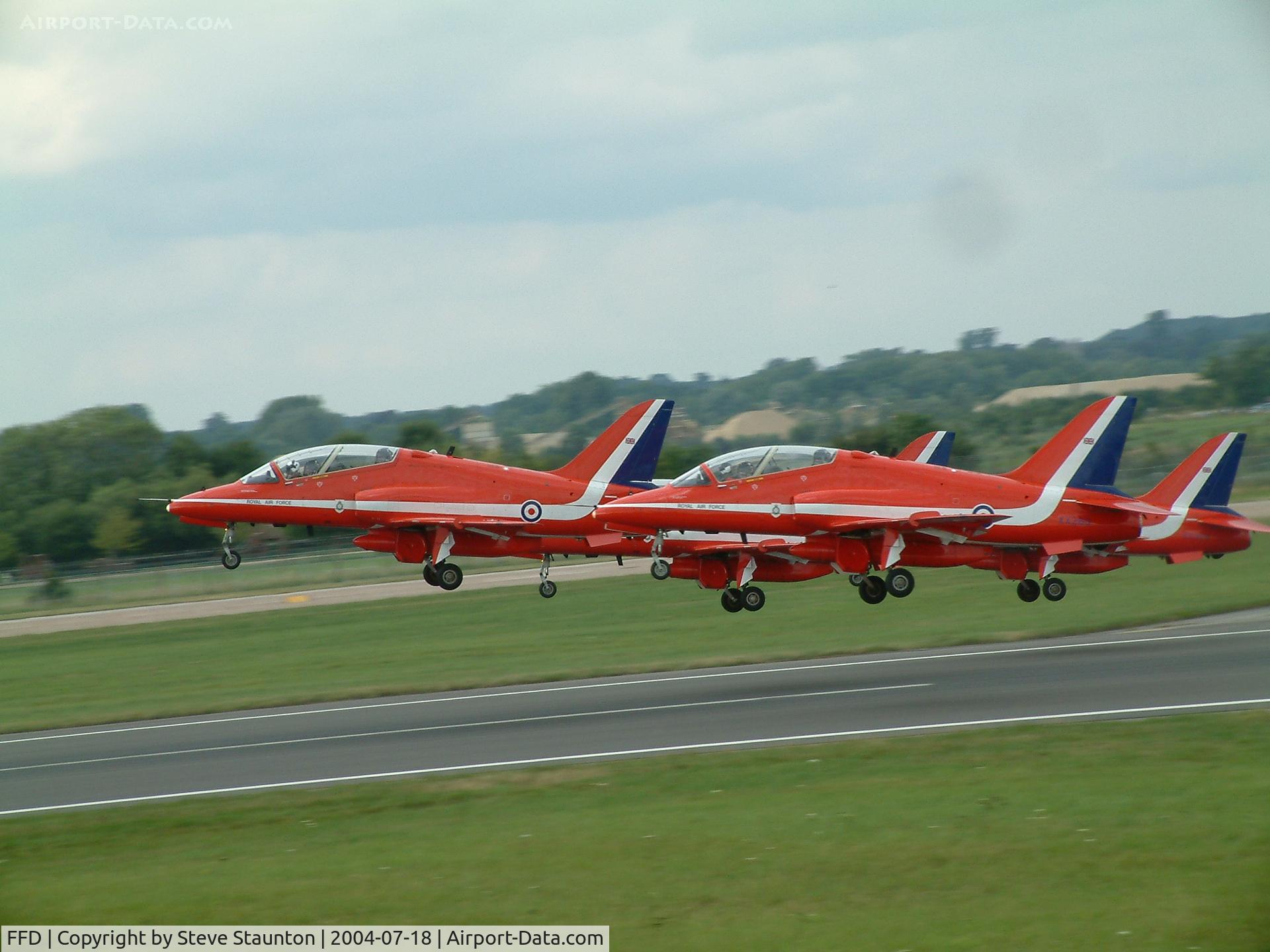 RAF Fairford Airport, Fairford, England United Kingdom (FFD) - Red Arrows at Royal International Air Tattoo 2004