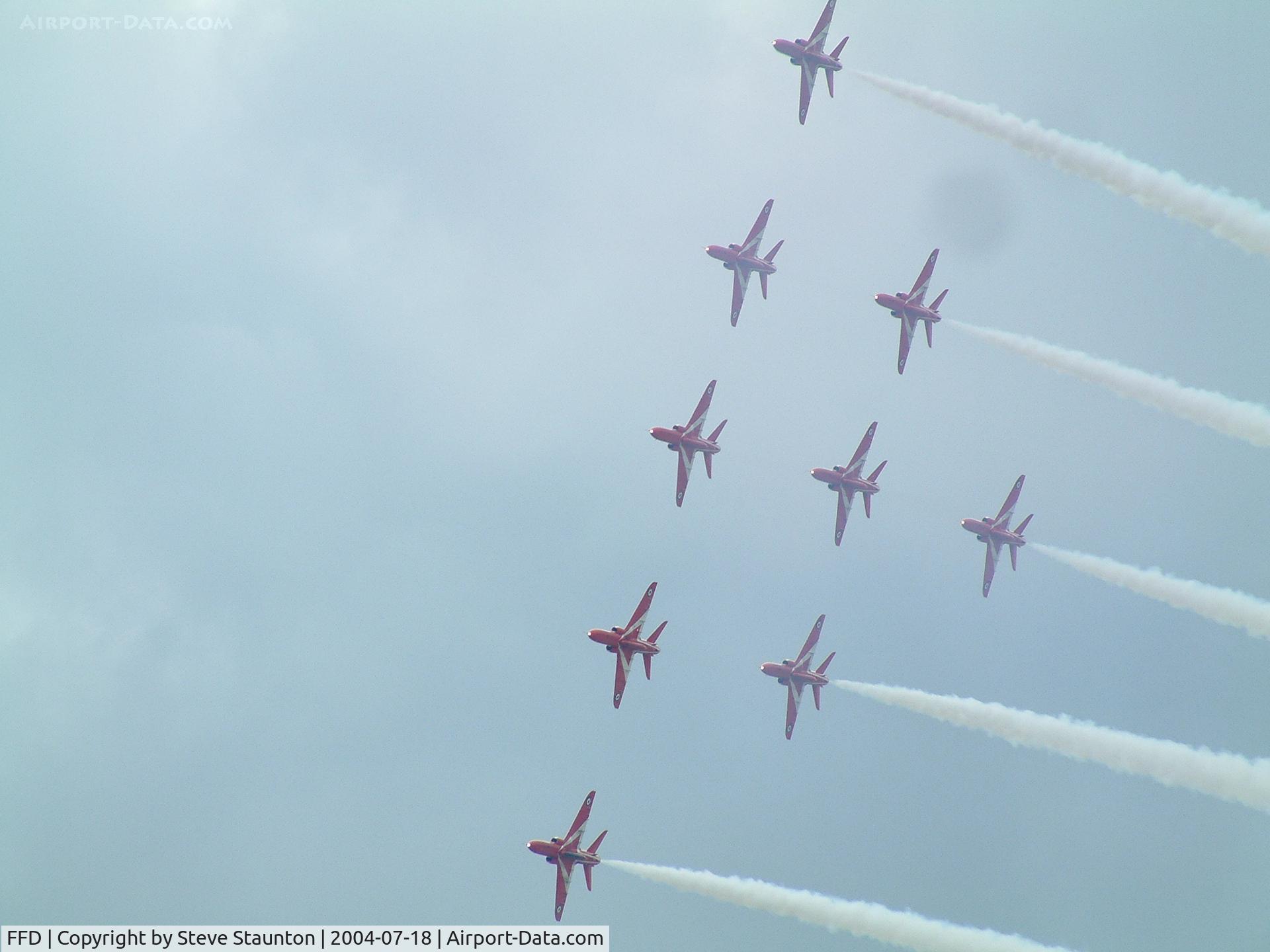 RAF Fairford Airport, Fairford, England United Kingdom (FFD) - Red Arrows at Royal International Air Tattoo 2004