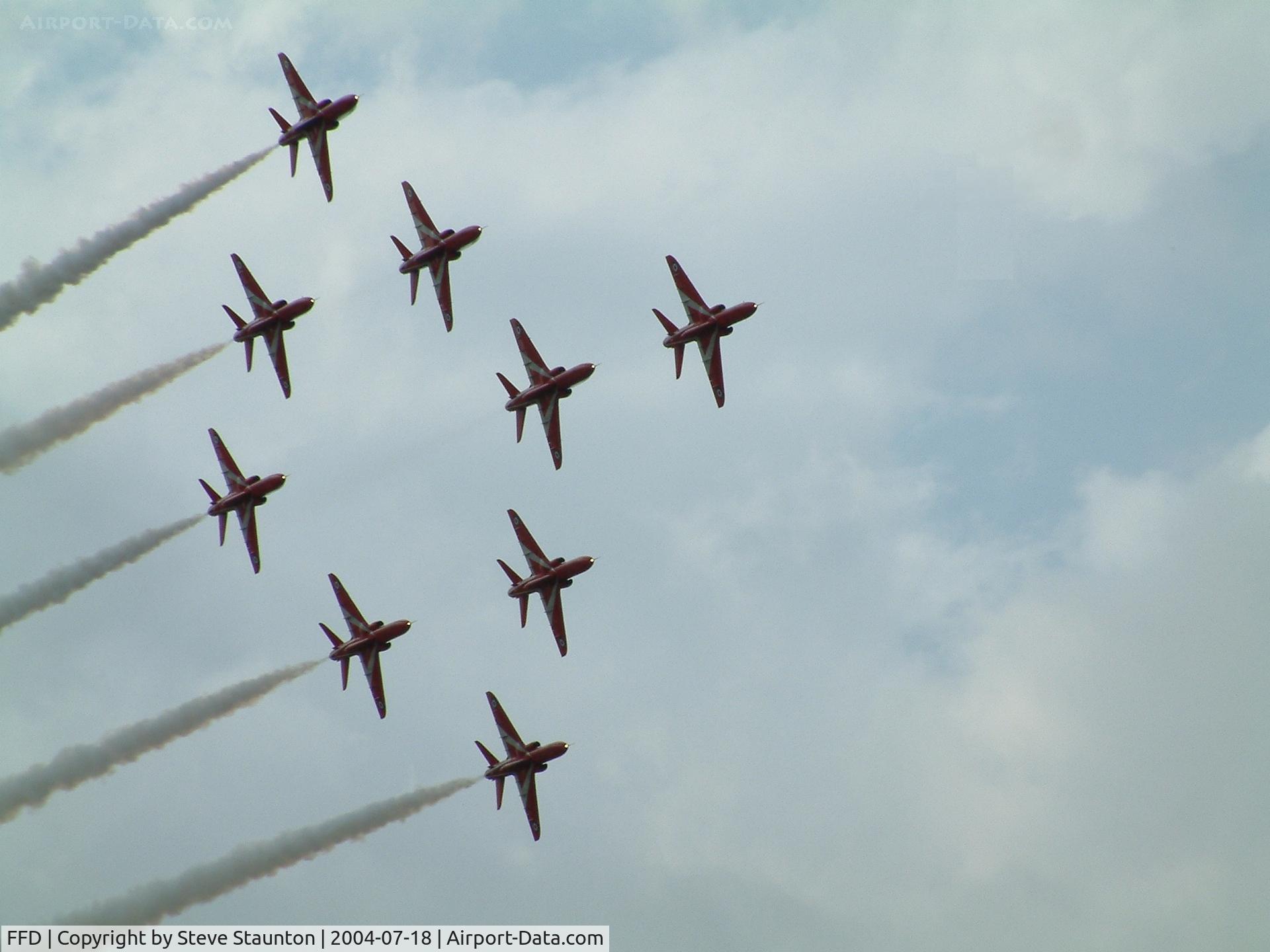 RAF Fairford Airport, Fairford, England United Kingdom (FFD) - Red Arrows at Royal International Air Tattoo 2004