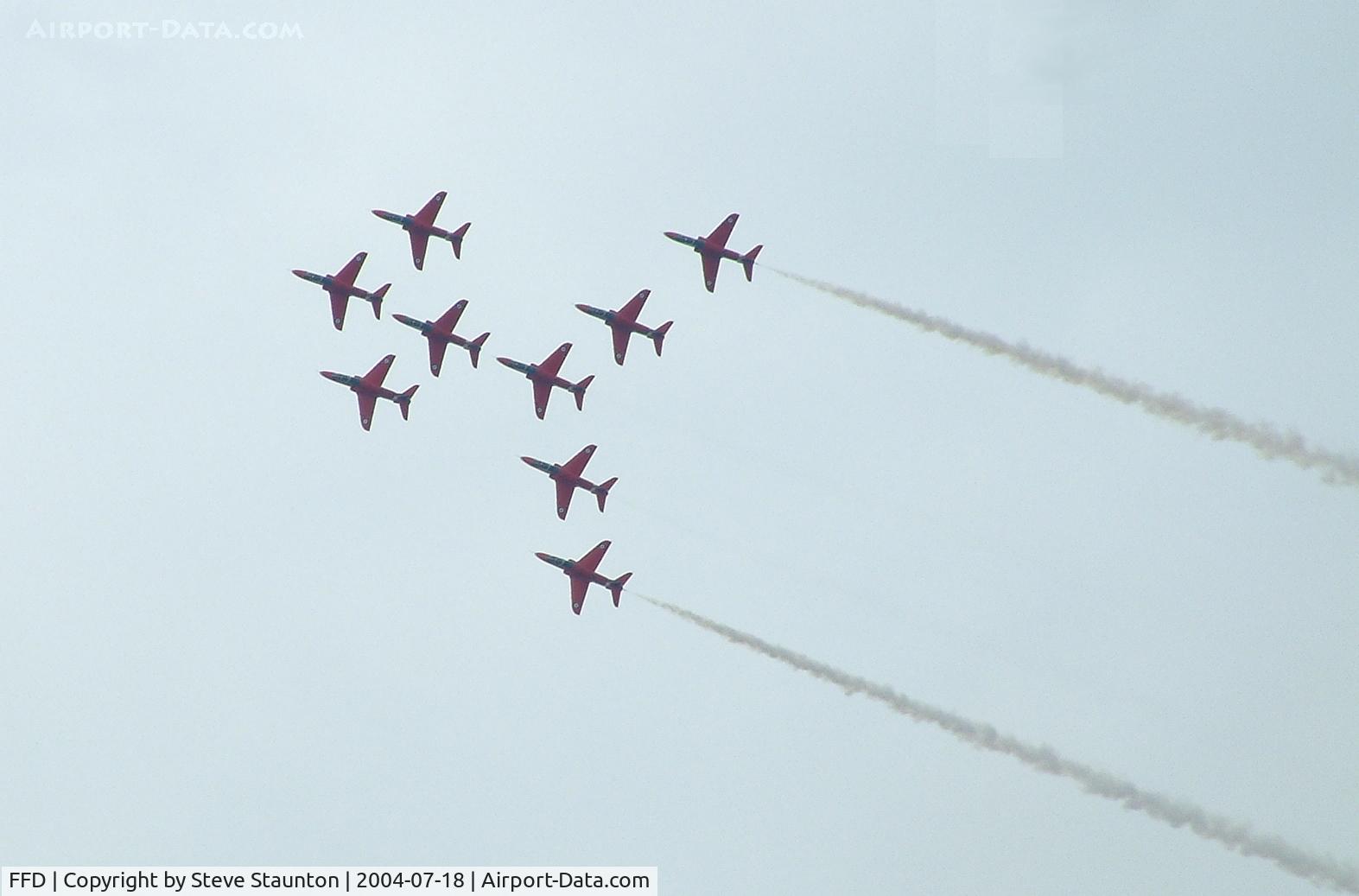 RAF Fairford Airport, Fairford, England United Kingdom (FFD) - Red Arrows at Royal International Air Tattoo 2004