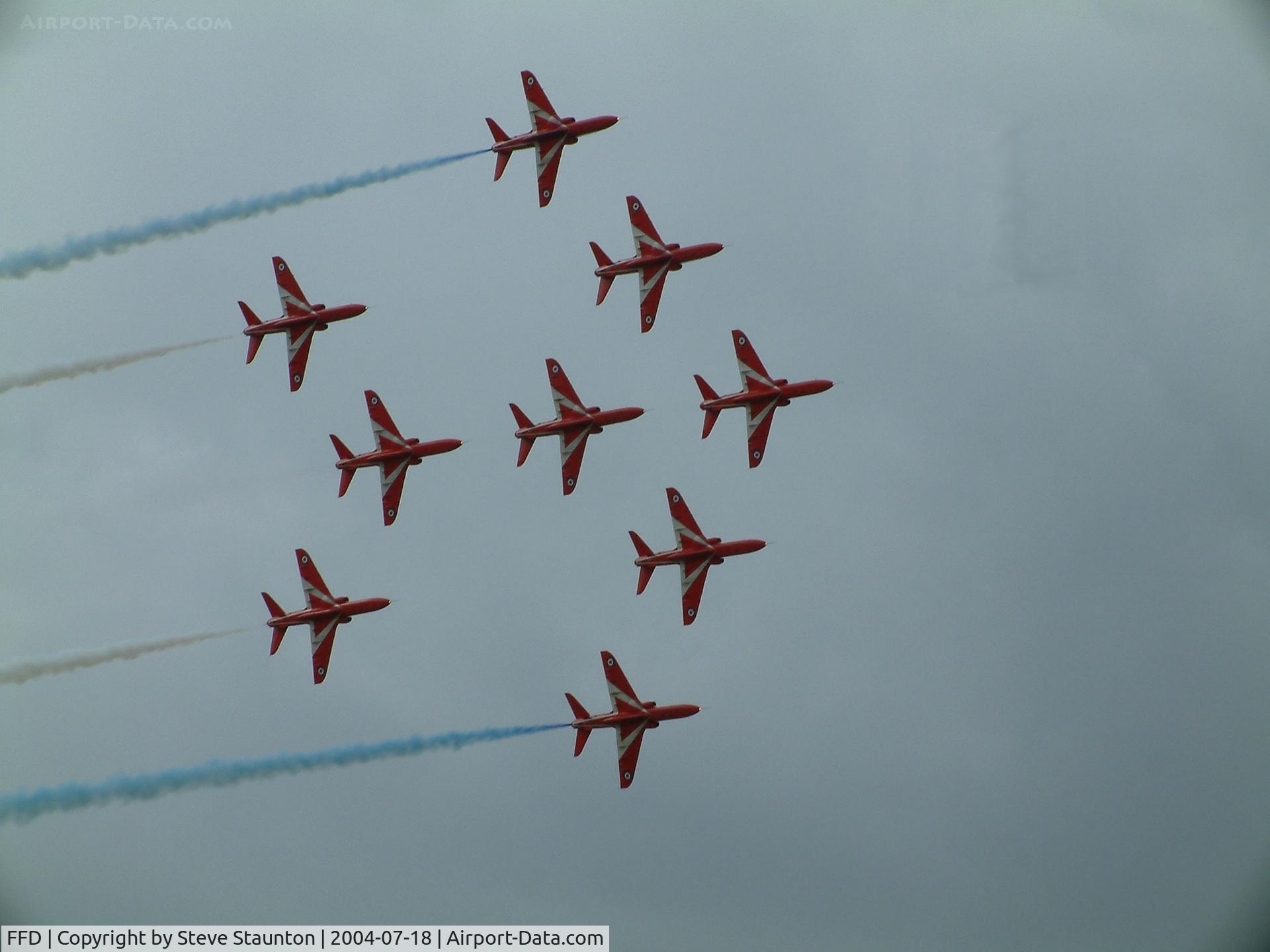 RAF Fairford Airport, Fairford, England United Kingdom (FFD) - Red Arrows at Royal International Air Tattoo 2004
