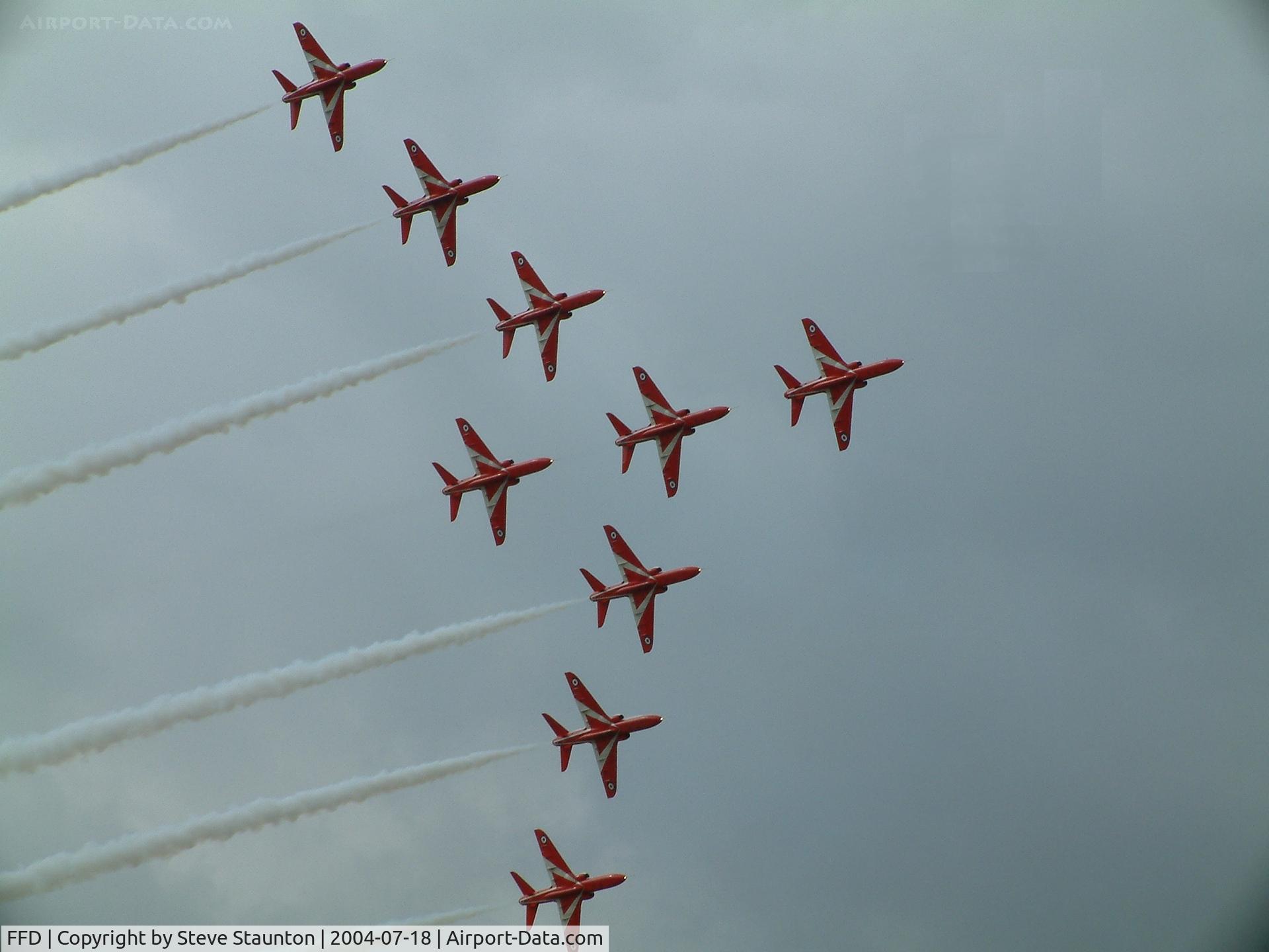 RAF Fairford Airport, Fairford, England United Kingdom (FFD) - Red Arrows at Royal International Air Tattoo 2004