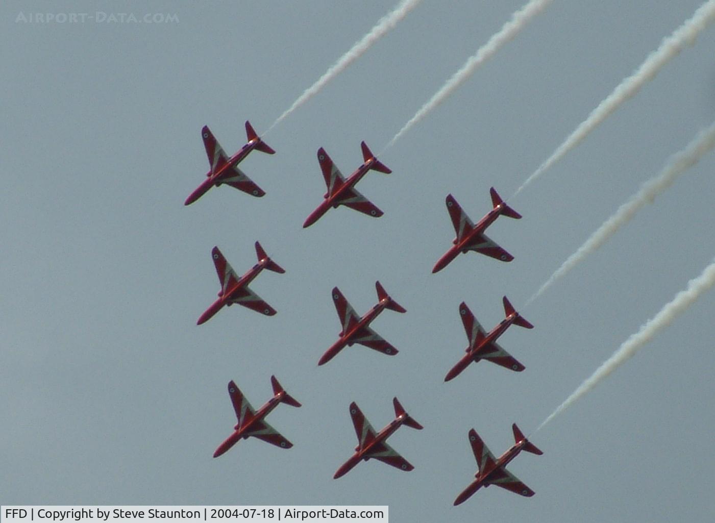 RAF Fairford Airport, Fairford, England United Kingdom (FFD) - Red Arrows at Royal International Air Tattoo 2004