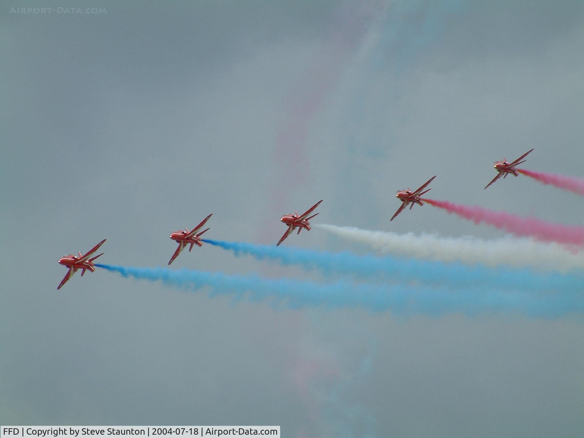 RAF Fairford Airport, Fairford, England United Kingdom (FFD) - Red Arrows at Royal International Air Tattoo 2004