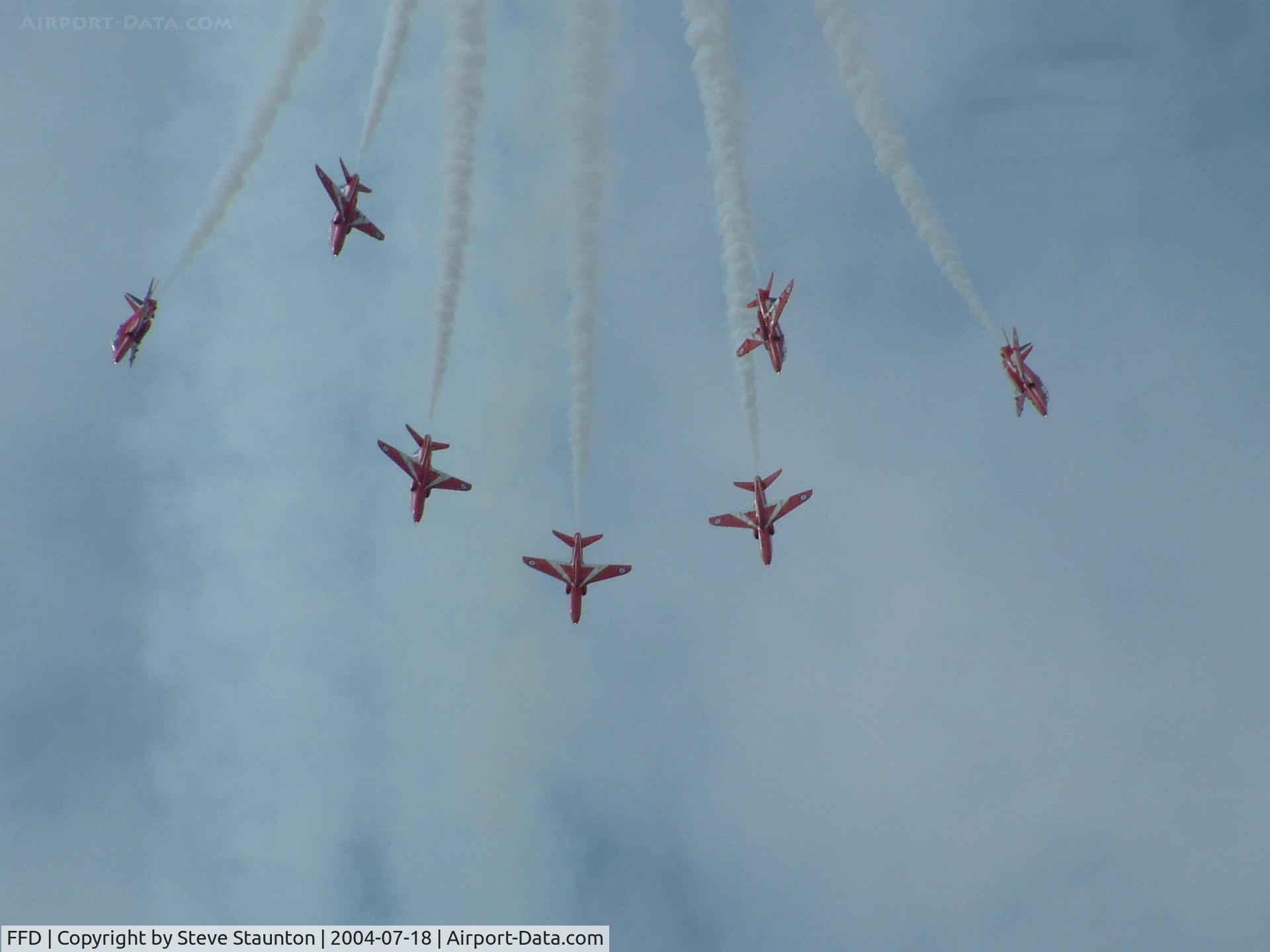 RAF Fairford Airport, Fairford, England United Kingdom (FFD) - Red Arrows at Royal International Air Tattoo 2004