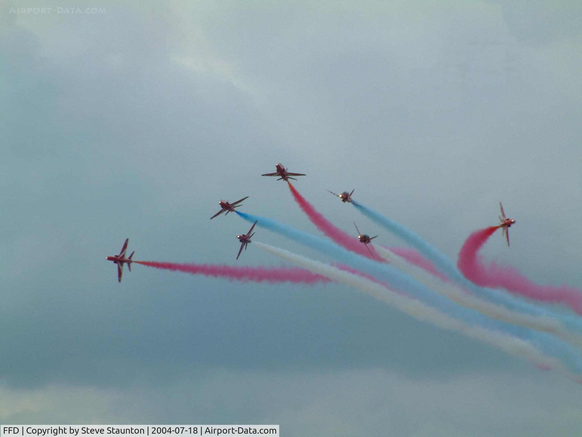 RAF Fairford Airport, Fairford, England United Kingdom (FFD) - Red Arrows at Royal International Air Tattoo 2004