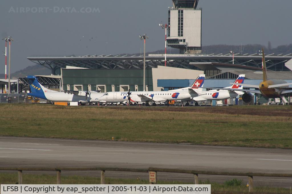 EuroAirport Basel-Mulhouse-Freiburg, Basel (Switzerland), Mulhouse (France) and Freiburg (Germany) France (LFSB) - parking at freight section