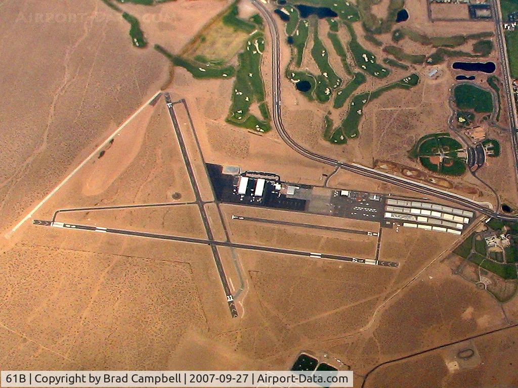 61B Airport - Boulder City Municipal Airport from high above.