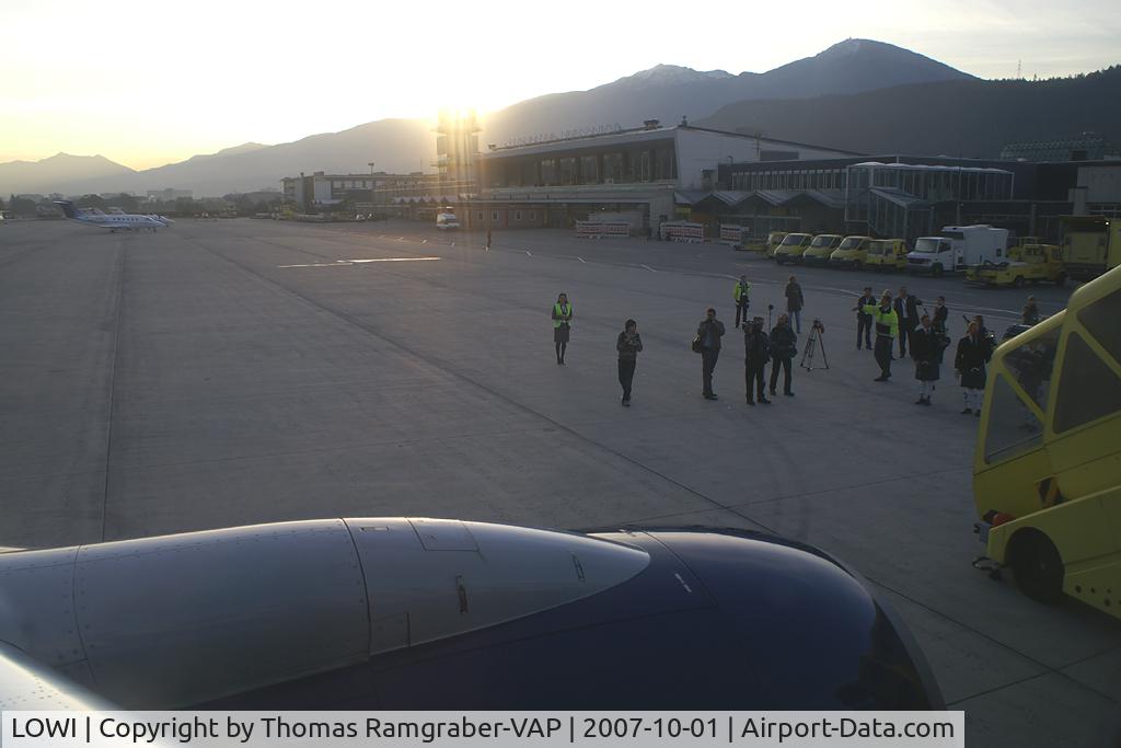 Innsbruck Airport, Innsbruck Austria (LOWI) - first landing here in INN / LOWI of Sky Europe`s Boeing 737-700 OM-NGE from VIE / LOWW