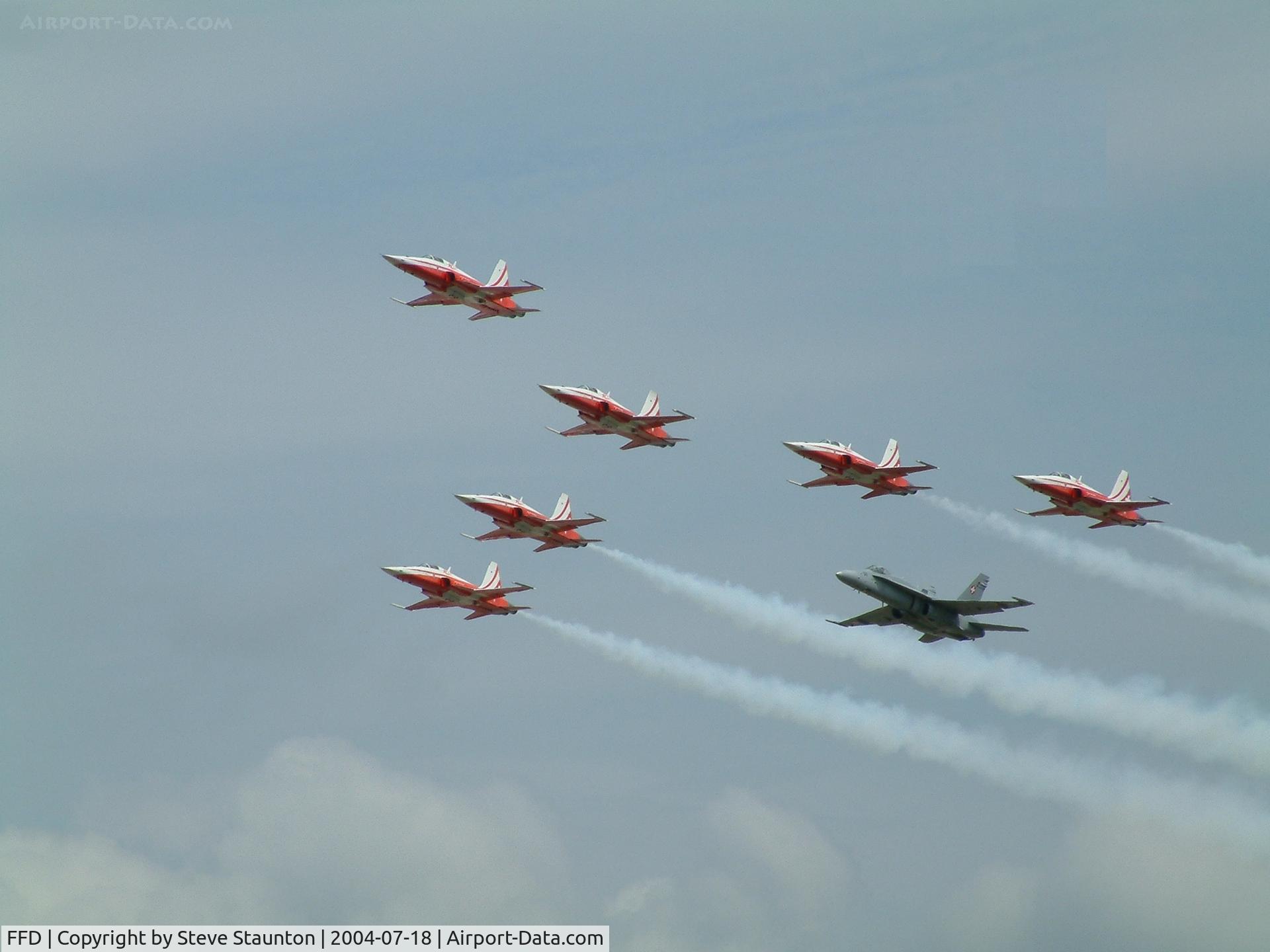 RAF Fairford Airport, Fairford, England United Kingdom (FFD) - Patrouille Suisse at Royal International Air Tattoo 2004