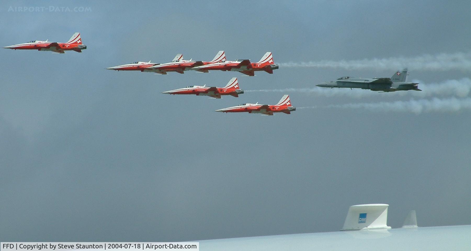 RAF Fairford Airport, Fairford, England United Kingdom (FFD) - Patrouille Suisse at Royal International Air Tattoo 2004