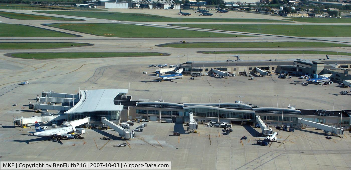 General Mitchell International Airport (MKE) - Concourse C and D at General Mitchell International Airport.