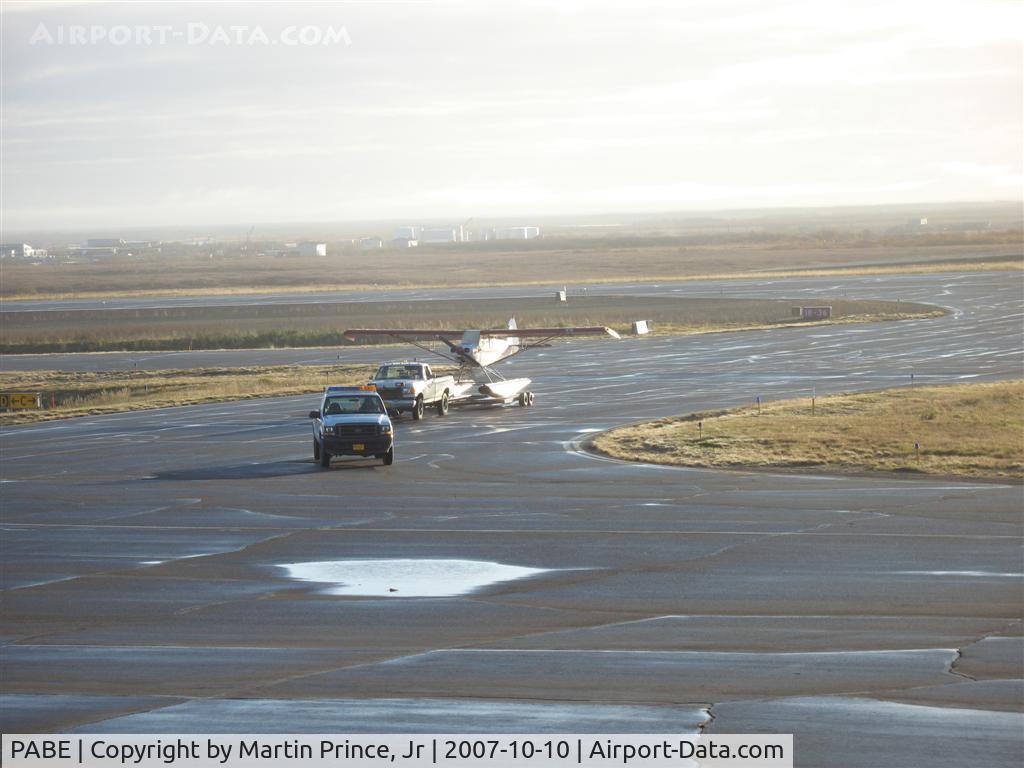 Bethel Airport, Bethel, Alaska United States (PABE) - Taxi way Delta and a cub going home for the winter
