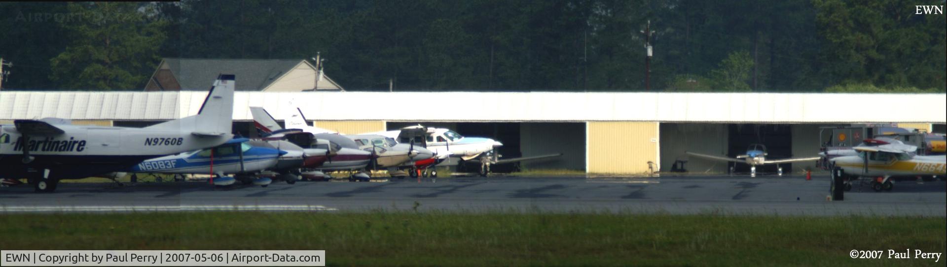 Coastal Carolina Regional Airport (EWN) - Multiple exposure composite of the ramp