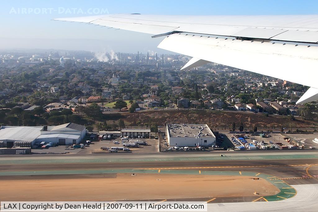Los Angeles International Airport (LAX) - Imperial Hill viewing area as seen from Delta Airlines N832MH as we climbed out from RWY 25R enroute to Atlanta.
