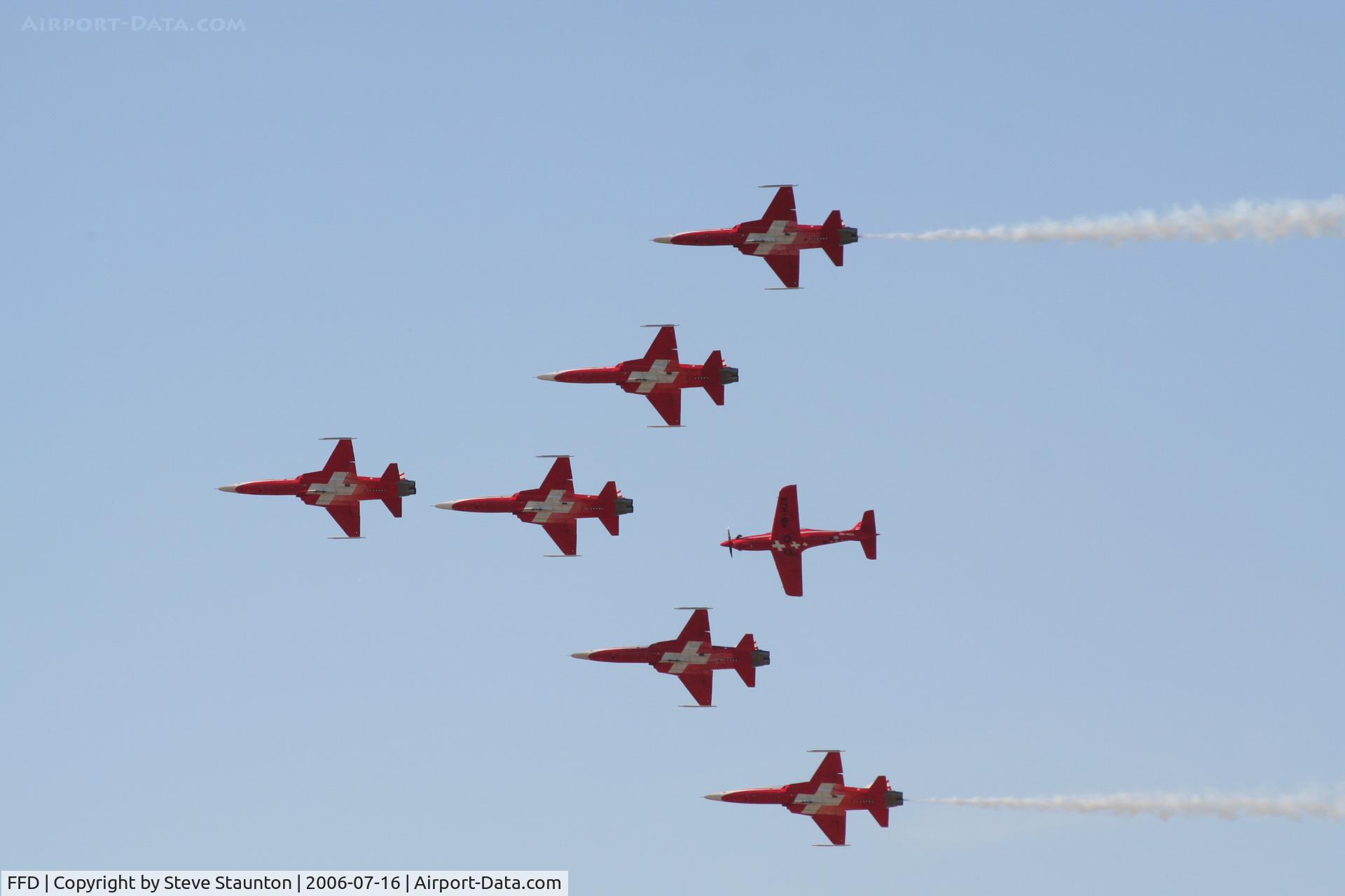 RAF Fairford Airport, Fairford, England United Kingdom (FFD) - Patrouille Suisse with HB-HZA at Royal International Air Tattoo 2006