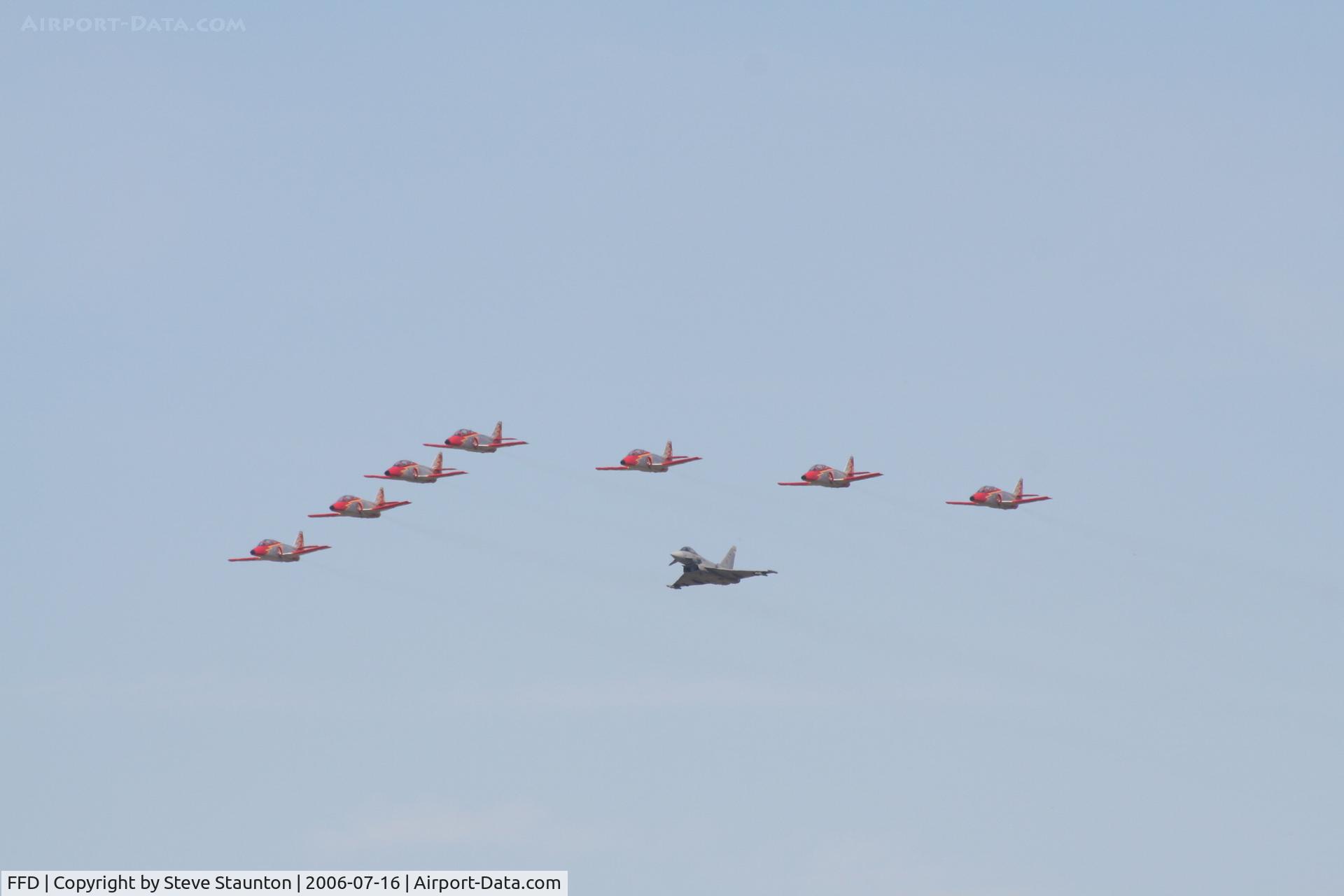 RAF Fairford Airport, Fairford, England United Kingdom (FFD) - Patrulla Aguila with Spanish Eurofighter at Royal International Air Tattoo 2006