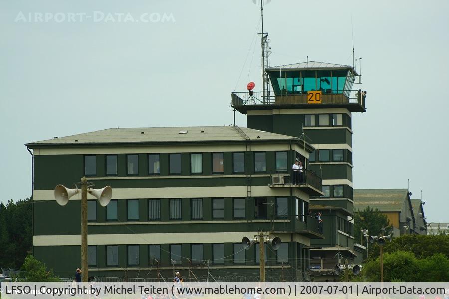 LFSO Airport - Control Tower of Base Aerienne (Air Base) 133 Nancy-Ochey, home of three Mirage 2000D Fighter Squadrons
