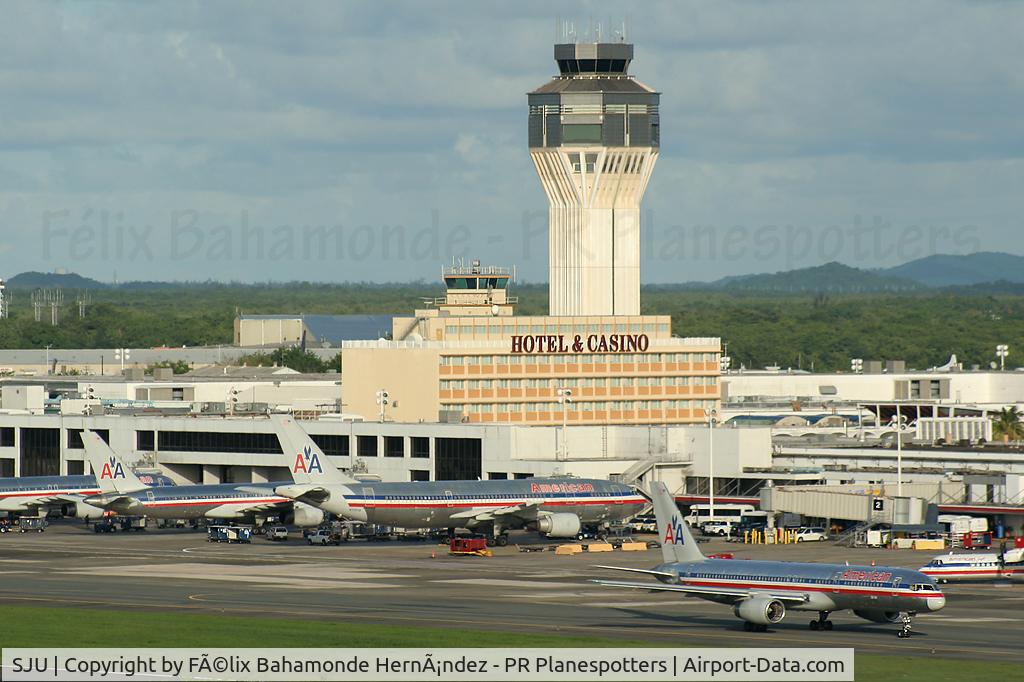 Luis Munoz Marin International Airport (SJU) - Overview of SJU, here is visible the north-side terminal of American Airlines and also the new and old tower.