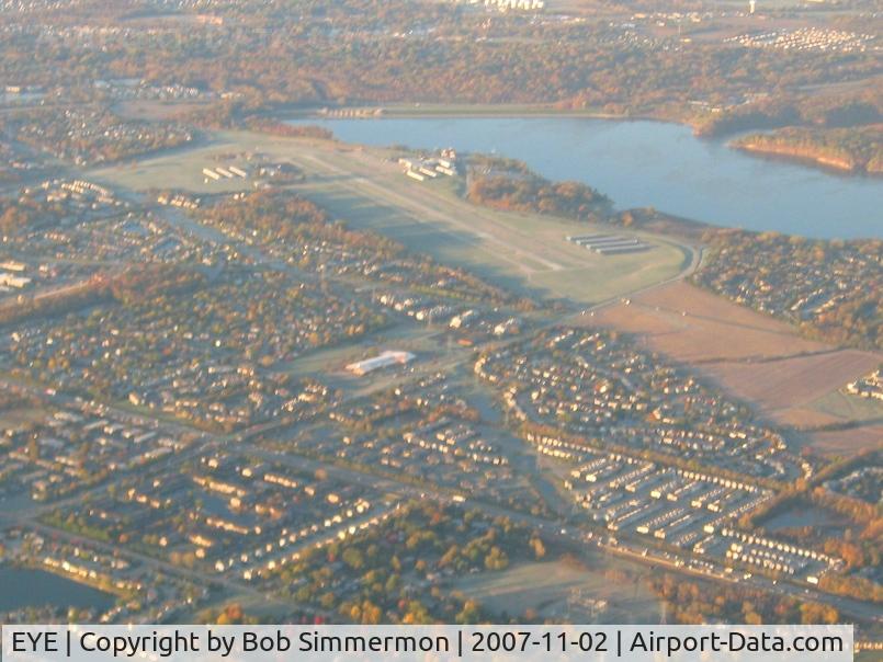 Eagle Creek Airpark Airport (EYE) - From 4500' on a frosty fall morning
