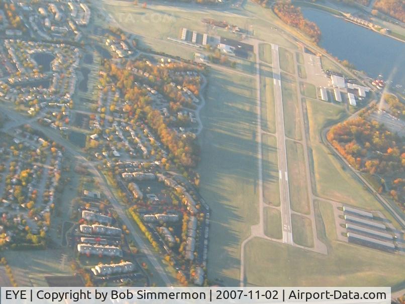 Eagle Creek Airpark Airport (EYE) - From 4500' on a frosty fall morning