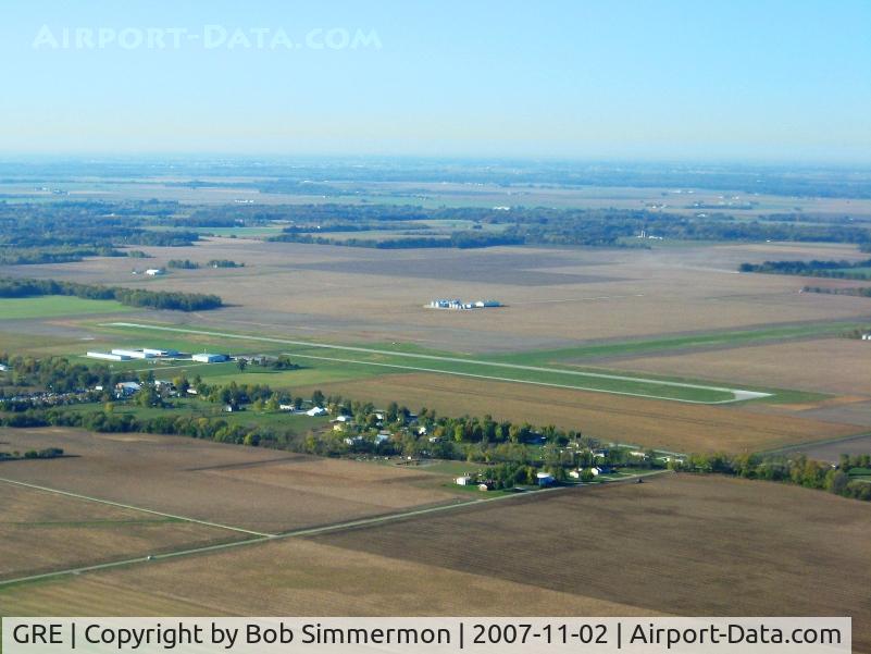 Greenville Airport (GRE) - Entering downwind for 9 (grass).