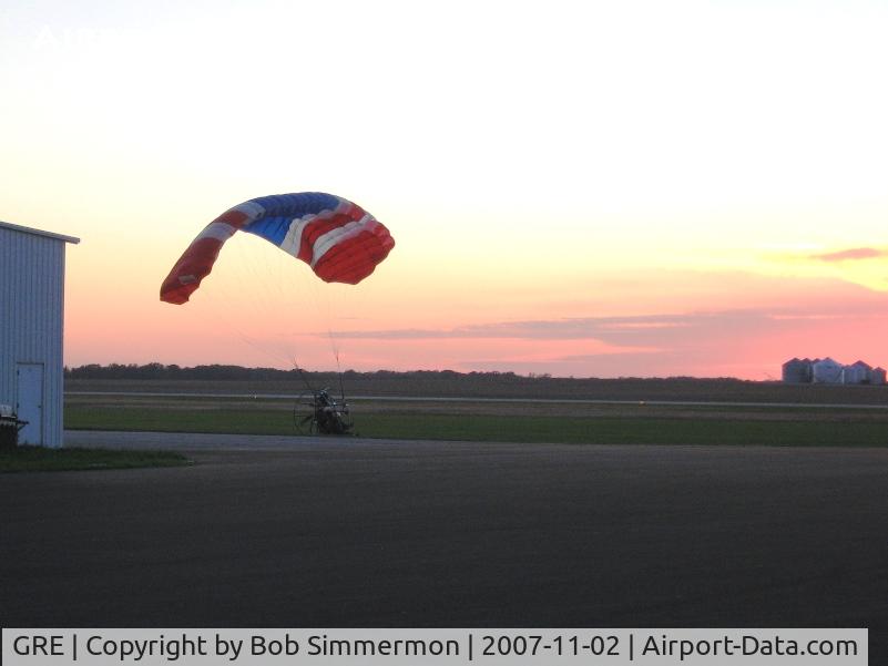 Greenville Airport (GRE) - Powered parachute enjoying a nice fall evening.