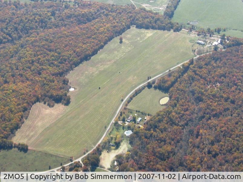 Pegasus Ranch Aerodrome Airport (2MO5) - Looking south from 4500'
