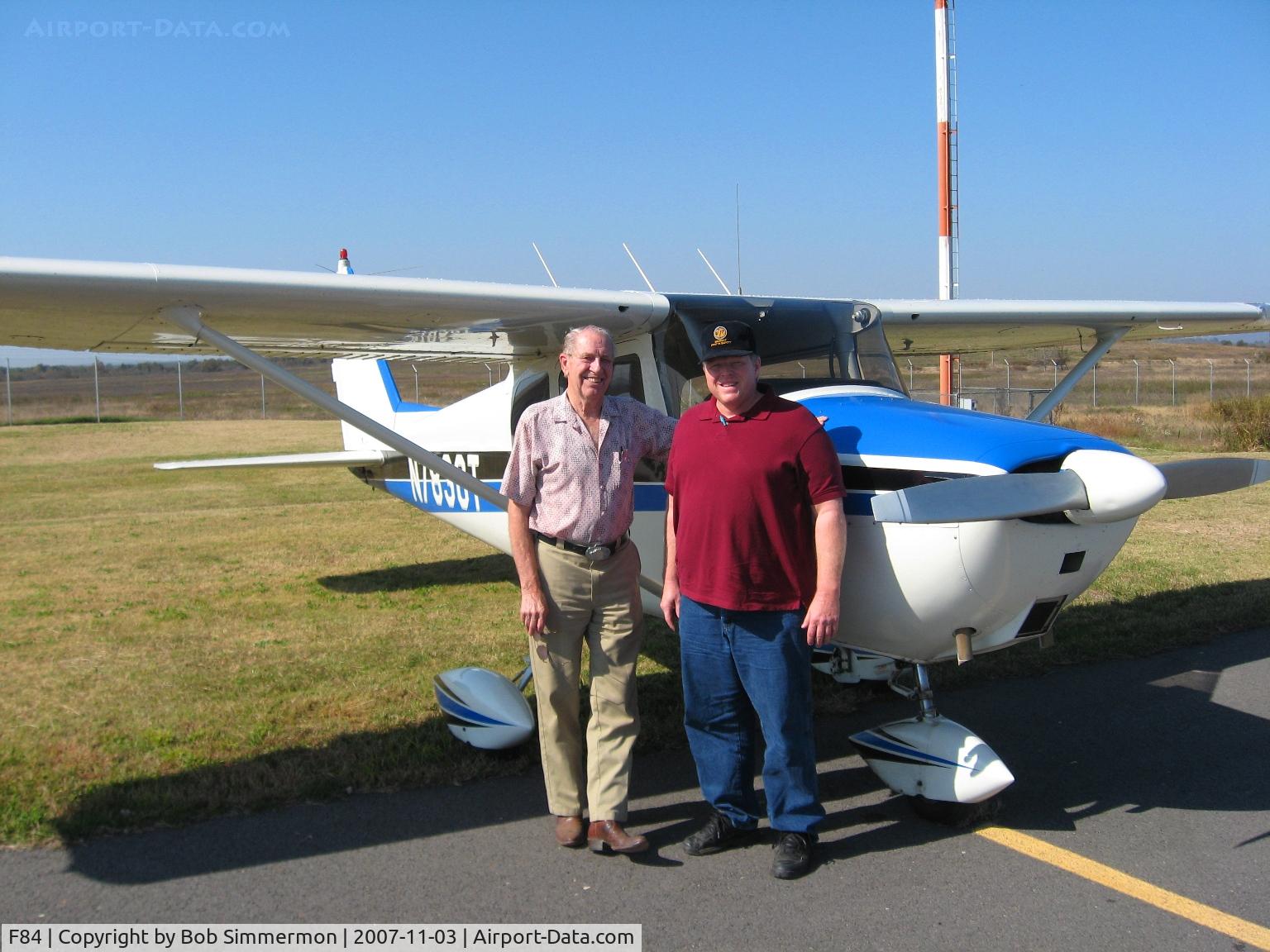 F84 Airport - Visiting friend, Les Feldick, at Stigler, OK
