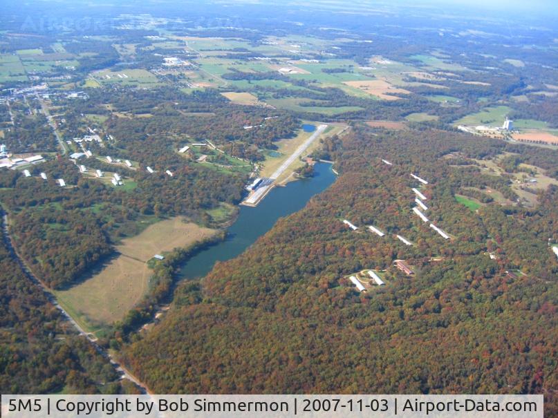 Crystal Lake Airport (5M5) - From 3500' on a nice fall day.