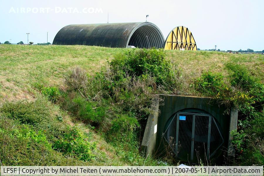 Metz Frescaty Airport, Metz France (LFSF) - Hardened Aircraft Shelter and personal underground shelter