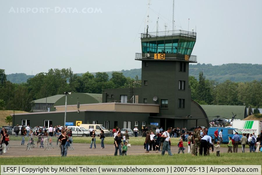 Metz Frescaty Airport, Metz France (LFSF) - Control tower during an airshow