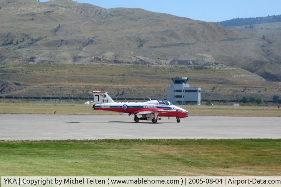 Kamloops Airport, Kamloops, British Columbia Canada (YKA) - Snowbirds making a quick stop at Kamloops on their way to the airshow at CFB Comox
