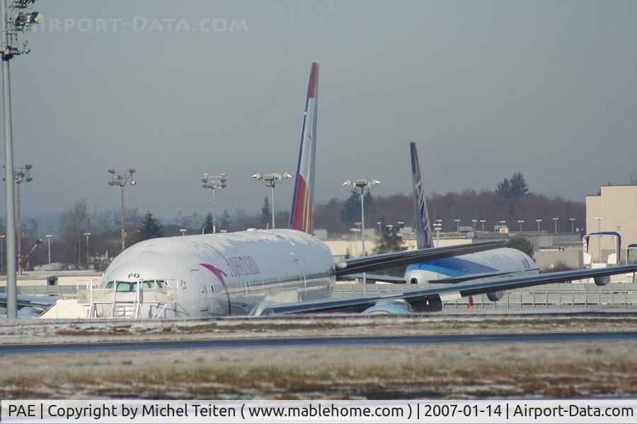 Snohomish County (paine Fld) Airport (PAE) - Two 777 waiting for delivery at the Boeing factory