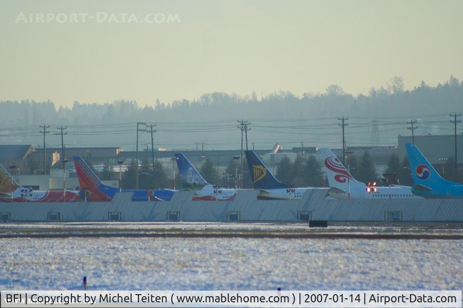 Boeing Field/king County International Airport (BFI) - Boeing 737 waiting for delivery to their new owners : Southwest, Ryanair, Korean ...