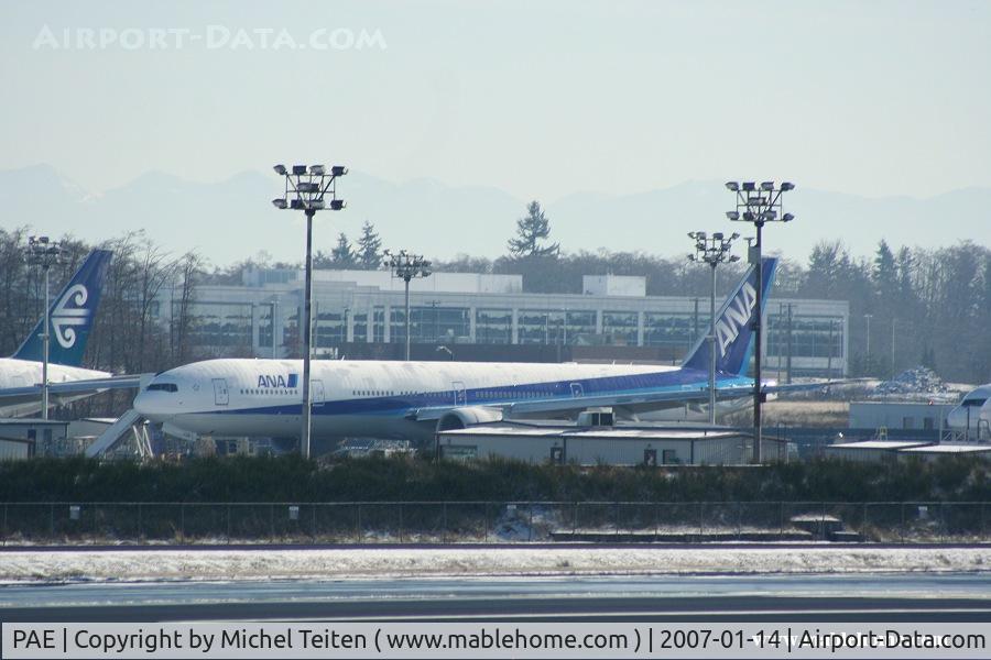 Snohomish County (paine Fld) Airport (PAE) - Boeing 777 waiting for delivery to ANA