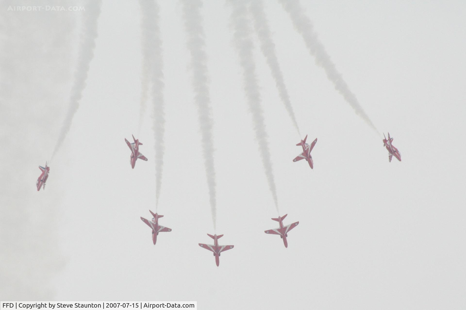 RAF Fairford Airport, Fairford, England United Kingdom (FFD) - Red Arrows at Royal International Air Tattoo 2007