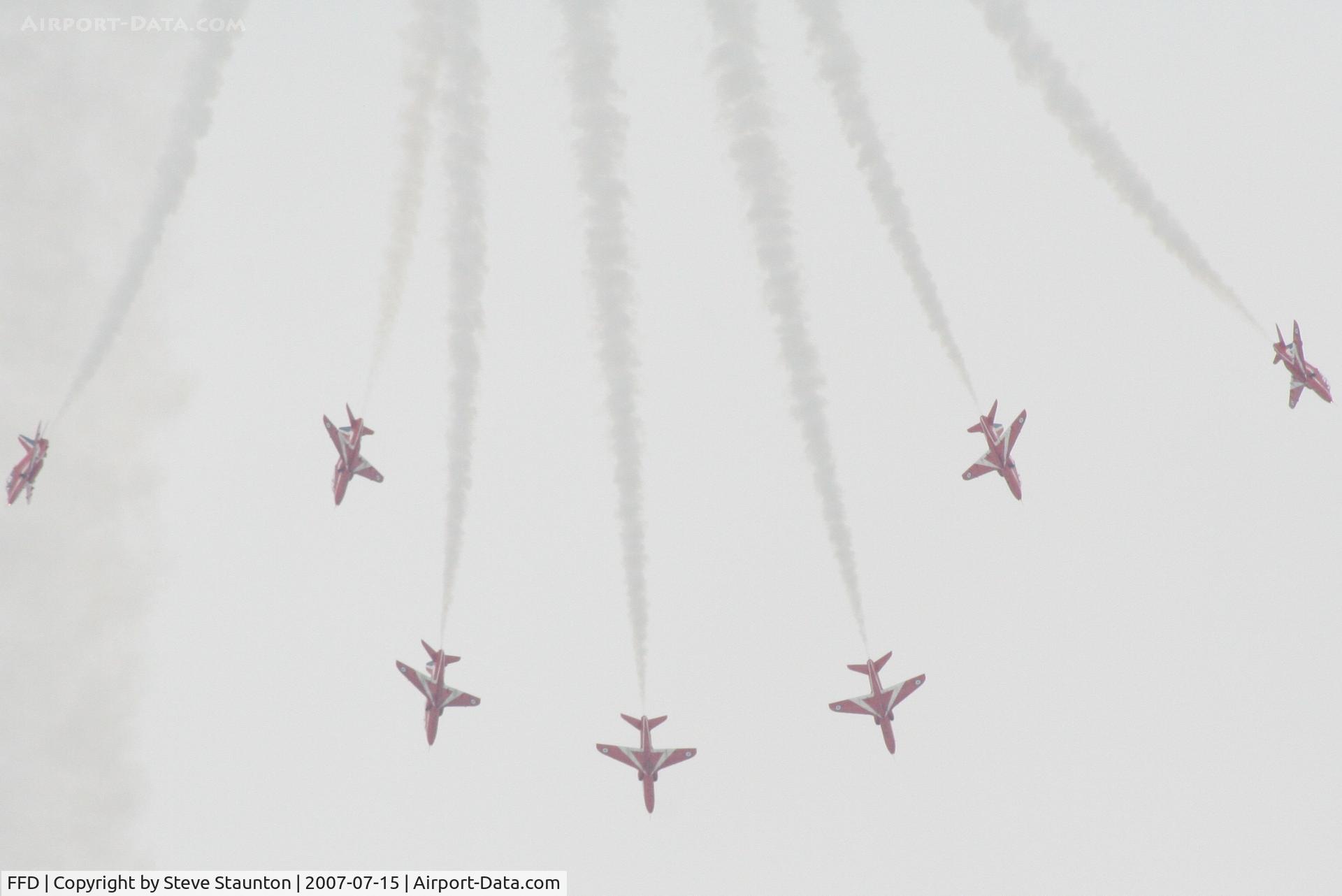 RAF Fairford Airport, Fairford, England United Kingdom (FFD) - Red Arrows at Royal International Air Tattoo 2007