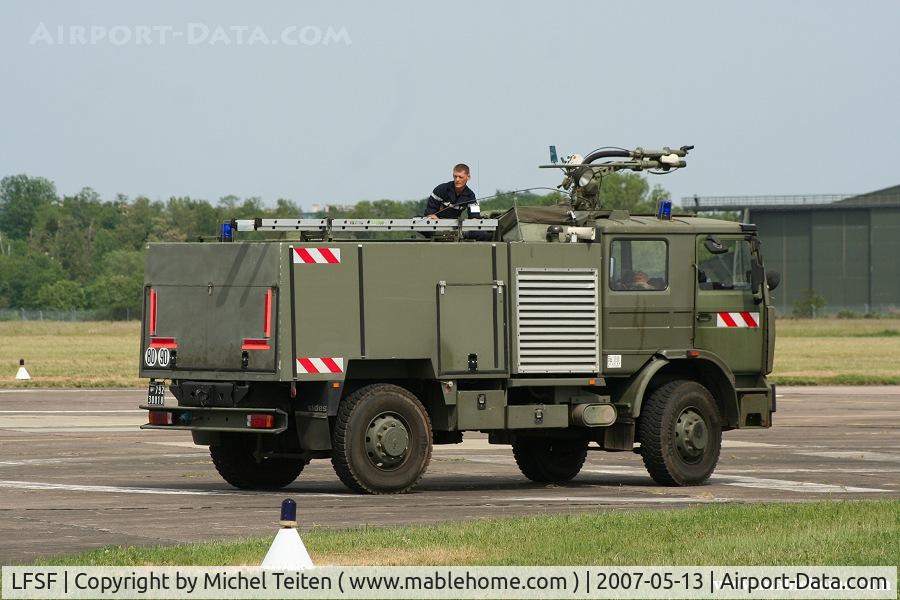 Metz Frescaty Airport, Metz France (LFSF) - Air base firefighter truck seen during an airshow