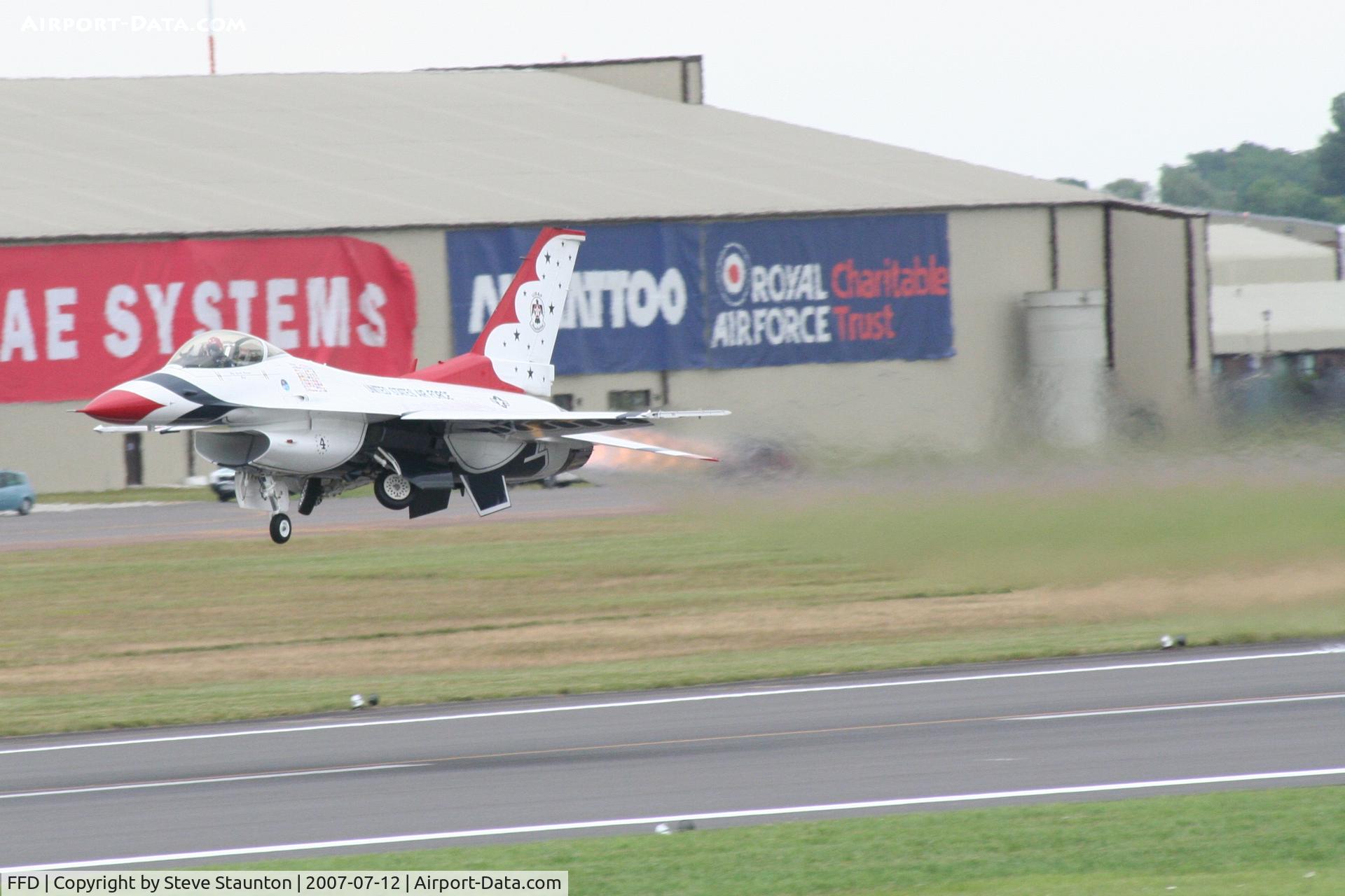 RAF Fairford Airport, Fairford, England United Kingdom (FFD) - Thunderbirds practice at Royal International Air Tattoo 2007
