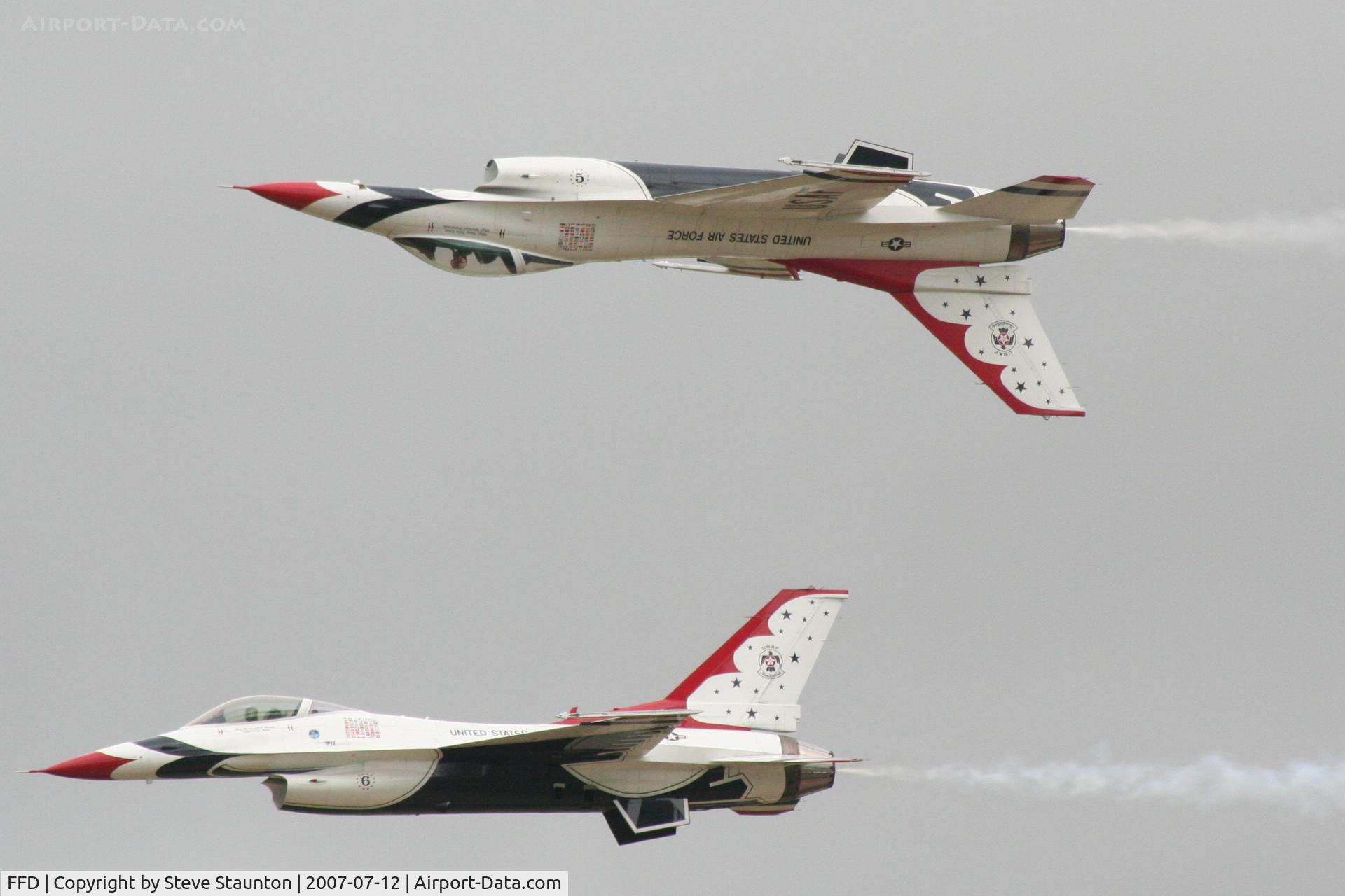 RAF Fairford Airport, Fairford, England United Kingdom (FFD) - Thunderbirds practice at Royal International Air Tattoo 2007